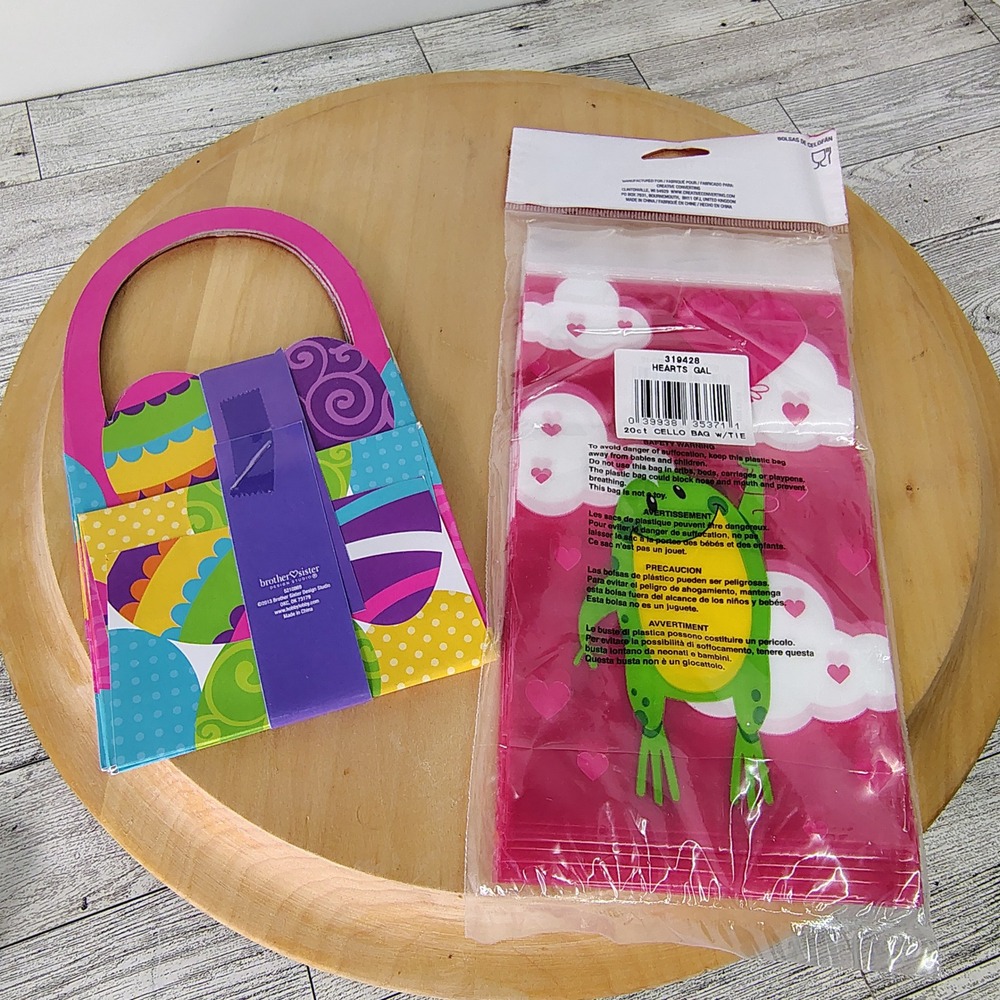 Easter Gift Bags &‎ Treat Bags 2018 Cut Handle Egg Design Party Favors